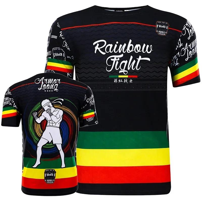 3D Digital Print Men Brazilian Jiu Jitsu MMA T Shirt Muay Thai Team Training Uniform 2026 Short Sleeve Sports Quick Dry