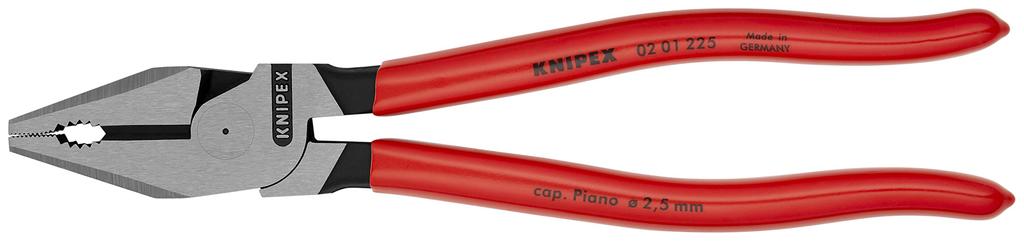 KNIPEX Zange Starkes Modell Ideal für und Zieharbeiten Gesamt 225mm schneiden, greifen, biegen, Länge 0201-225