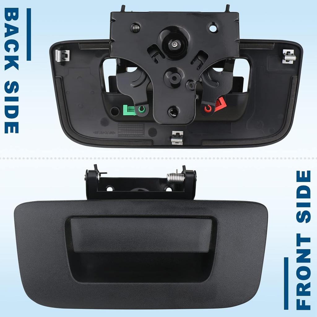 APPERFiT Tailgate Handle Latch W/Bezel Cover 20955300 22755303 Compatible With 2007-2014 Chevrolet Chevy Silverado GMC Sierra 1500 2500 3500 Rear