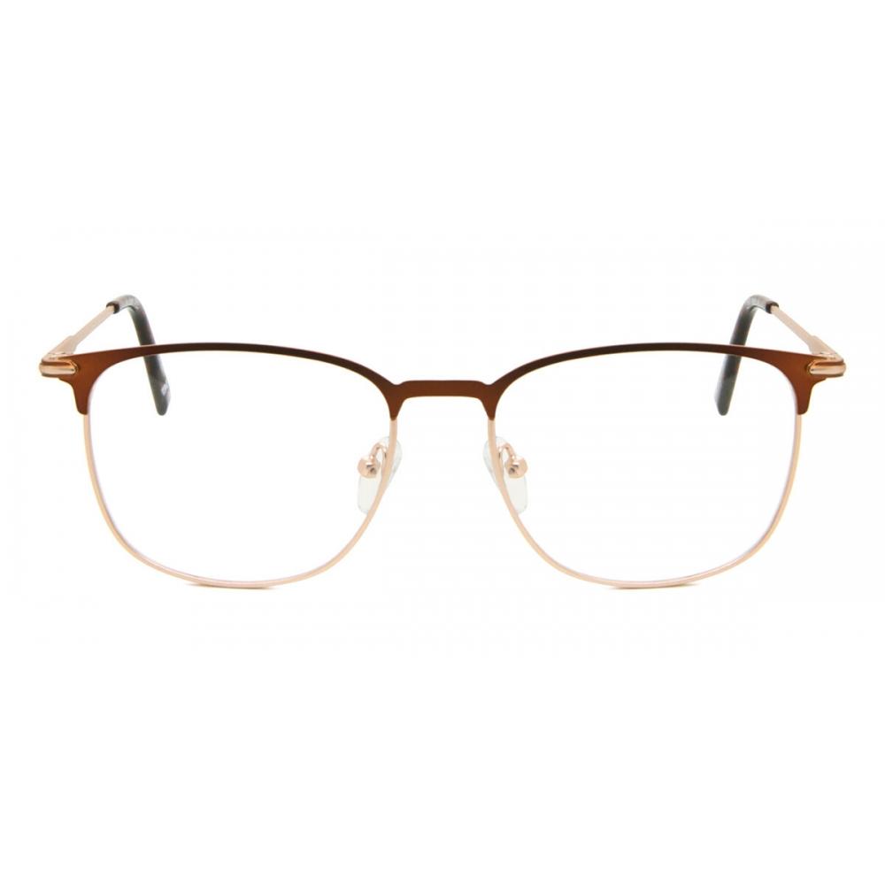 Full Rim Square Brown Gold Smartbuy Collection Brend 890d Fashion Unisex Eyeglasses