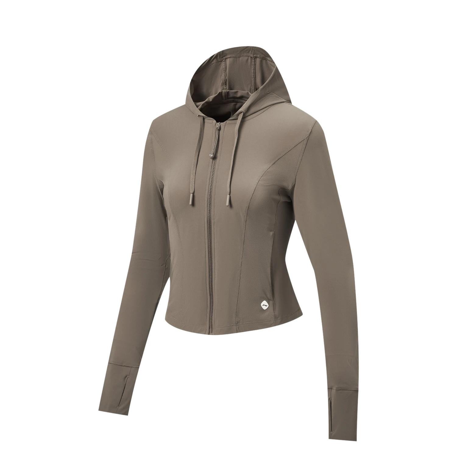 Li-Ning Ice Feel Comfortable Solid Color Sun Protection Hooded Sports Jacket Women jackets AFDW472-2 S