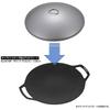 Captain Stag Outdoor Multi Griddle Round Grill Plate 25cm Lid Ug 1603