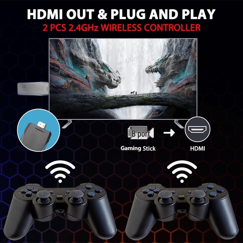Step Into M8: 2.4G HD Wireless Retro Game Console with PS1 Arcade Classics