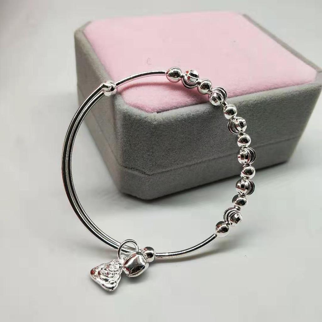 Bransoletka z gwiazdkami posrebrzana na Walentynki dla kobiet - Modny prezent w stylu Douyin dla przyjaciółki