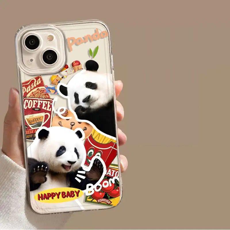 Funny Cartoon Dog Couple Phone Case For iPhone 15 11 12 14 13 Pro Max Mini XS Max XR SE2 7 8 Plus Cute Animal Mobile Phone Cover