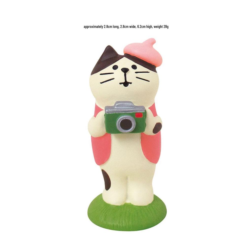 ZAKKA Japanese Cat Resin Figurine - Flower Viewing Festival DIY Trendy Blind Box Toy, Decoration, Gift & Ornament