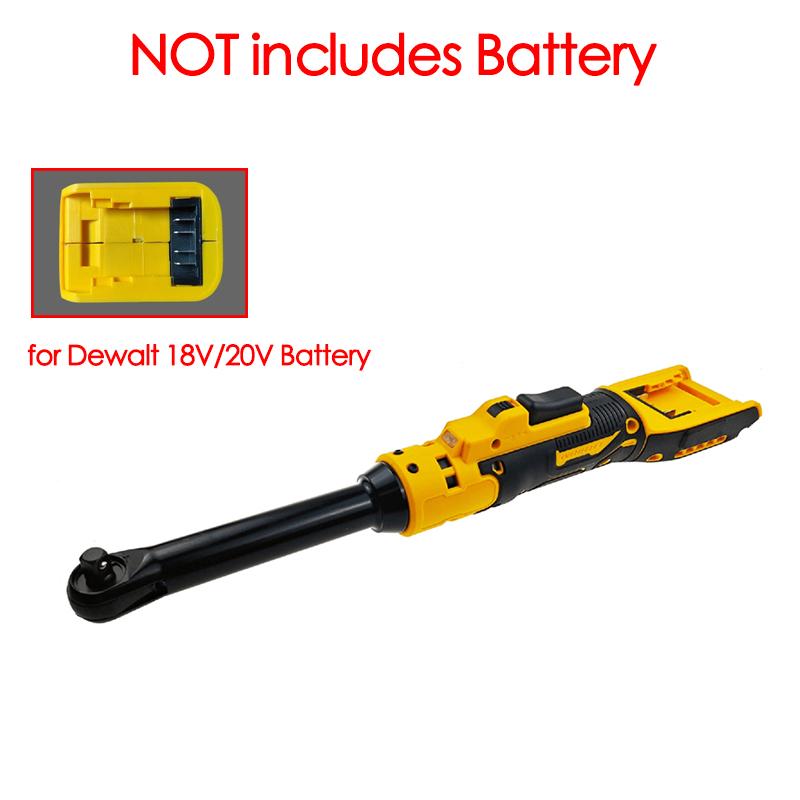 Electric Ratchet Wrench 220N.m Cordless Extended 6-inch Ratchet Wrench 3/8in Removal Screw Nut Tool for Dewalt 18V 20V Battery