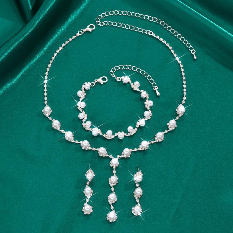Meier Trendy Fashion Jewelry Set - Necklace, Earrings, and Bracelet