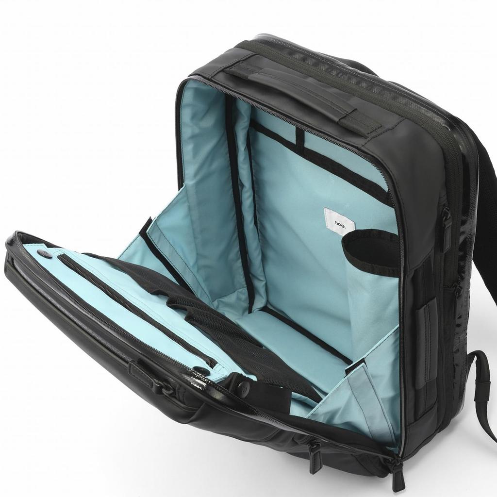 Ace Gene Gadgetable PF Phase Free Ryggsäck, Utbyggbar Kapacitet, Rymmer A4-storlek, 13,3-tums Laptop, Inkluderar Visselpipa och Bröstrem, och Utrustad med