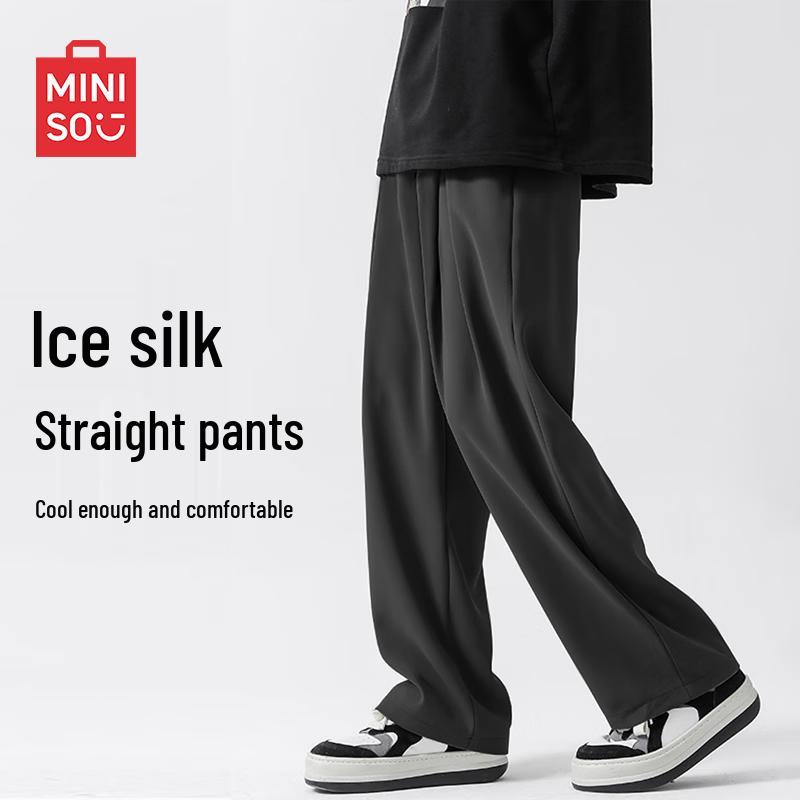 MINISO Men's Cool Ankle-Length Straight-Leg Casual Pants