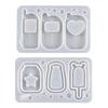Clear Quicksand Silicone Molds Resin Casting Shaker Mold Resin Epoxy Mold for DIY Crafts Pendant Keychain Jewelry Making