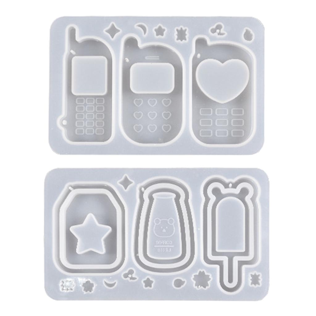 Clear Quicksand Silicone Molds Resin Casting Shaker Mold Resin Epoxy Mold for DIY Crafts Pendant Keychain Jewelry Making