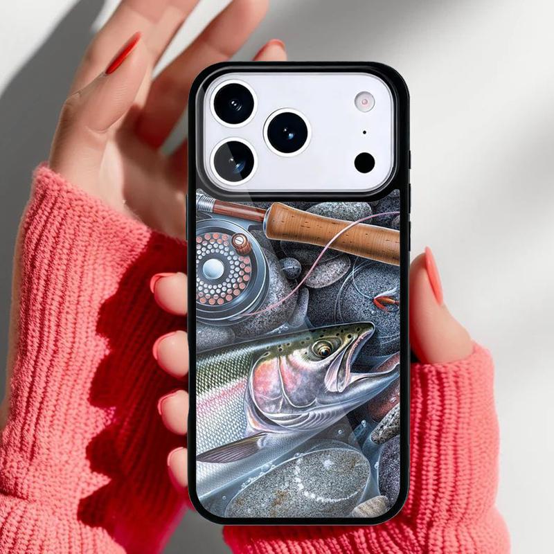 Trout Fishing Phone Case for iPhone 17 Air 16e 15 14 13 Pro Max Back Cover for 12 11 Pro Coque