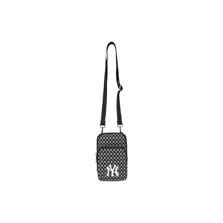 New MLB Nylon Fabric Cell Phone Pouch, Shoulder Bag, Crossbody Bag Mini Unisex Black 32BGDK011-50L