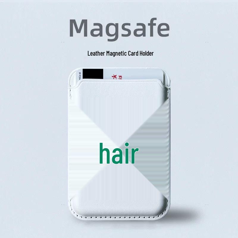 Traditional Chinese Magnetic Leather Card Holder for Apple Case - MAGSafe Compatible Single Card Case