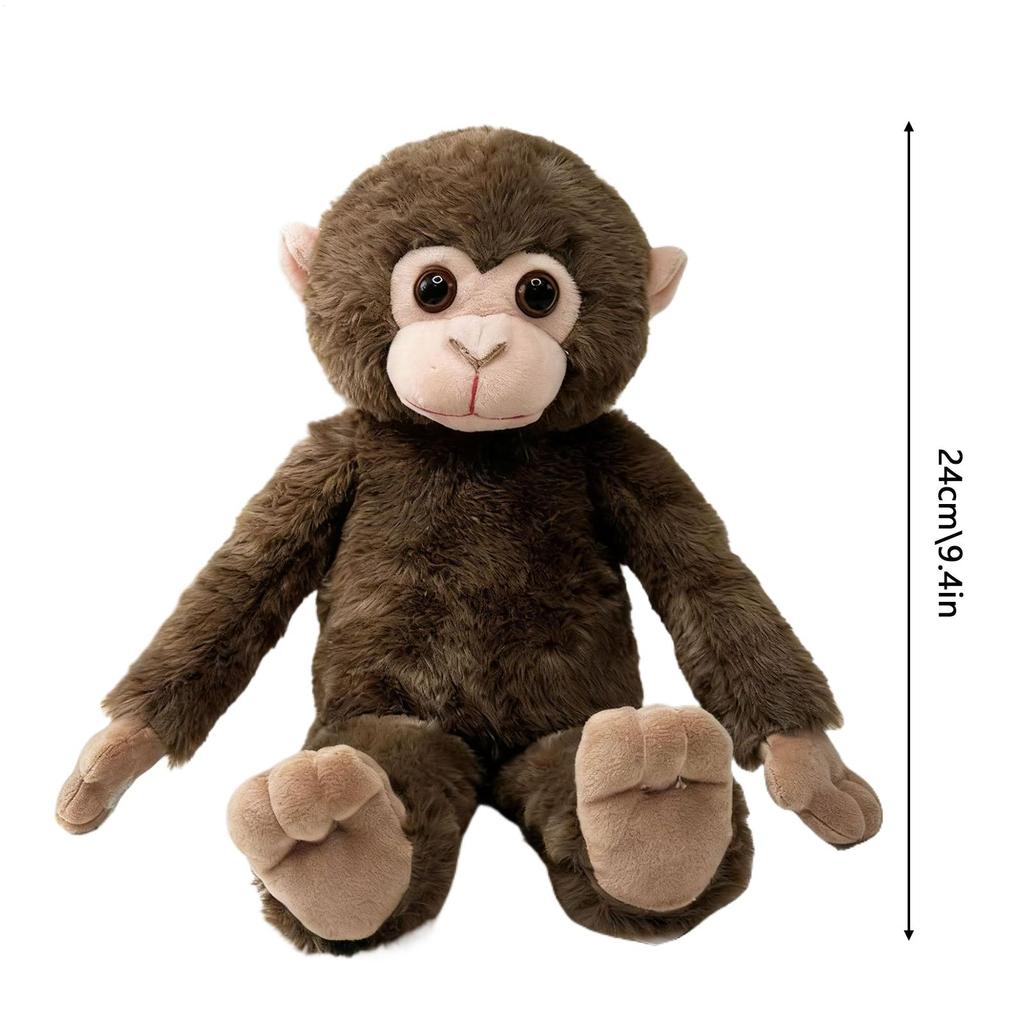 Monkey Plush Toy with Long Hands Realistic Soft Stuffed Animal Doll Small Monkey Plush for Kids Girls Boys Birthday Gifts