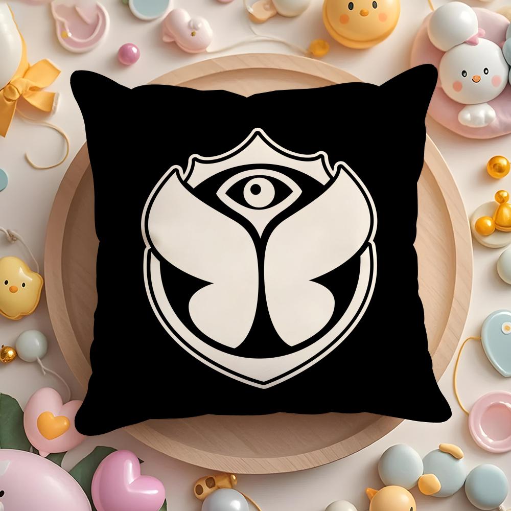 Cushion Cover Tomorrowland Music Festival Plush Fabric Soft Double-Sided Printed Sofa Warm Winter Home Gift Pillow Case