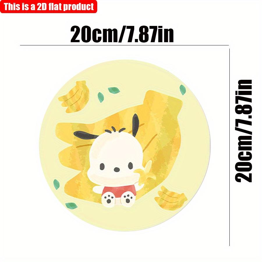 

Sanrio 2D Flat 20*20cm1pc Adorable Pacha dog banana patterns Art Decorative Plate, Charming Pacha Dog Theme, Round Wooden ornament gift to friend 20*20cm