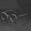 Retro Brand Design Luxury Round Frame Glasses Frame for Men Women Ultralight Stainless Steel Alloy Anti Blue Light Eyeglasses
