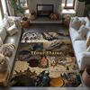 Gothic Illustrations Customizable Name Carpet Perfect for Playrooms Entryway Living Rooms Bedrooms Anti-slip Rug Office Home Decor
