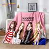 Black Pink Kpop Star Girl Group Soft Plush Blanket,Flannel Blanket Throw Blanket for Living Room Bedroom Bed Sofa Picnic Cover