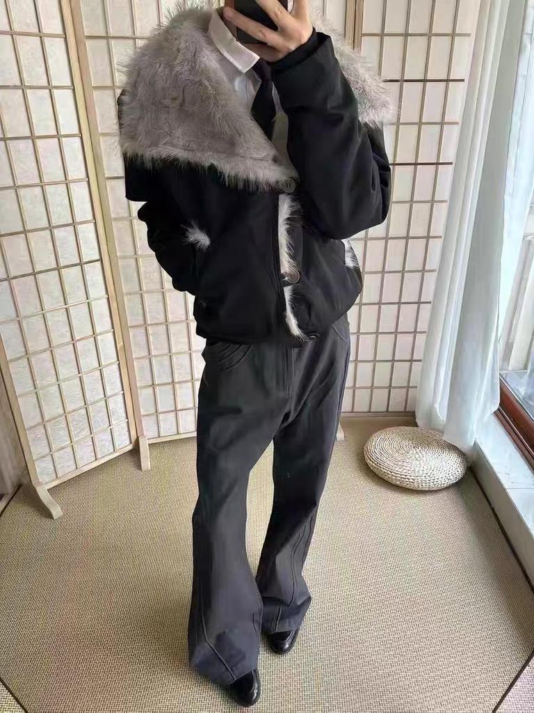Veste Chaude Épaisse en Coton pour Homme - Collection Automne/Hiver 2025 avec Design à Revers Américain