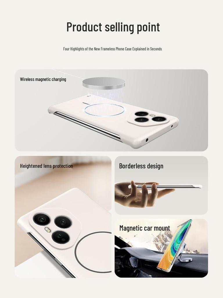 Husă Magnetică Ultra-Subțire Seria Huawei Honor 300/400 pentru Bărbați și Femei - Anti-Cădere, Design Fără Ramă