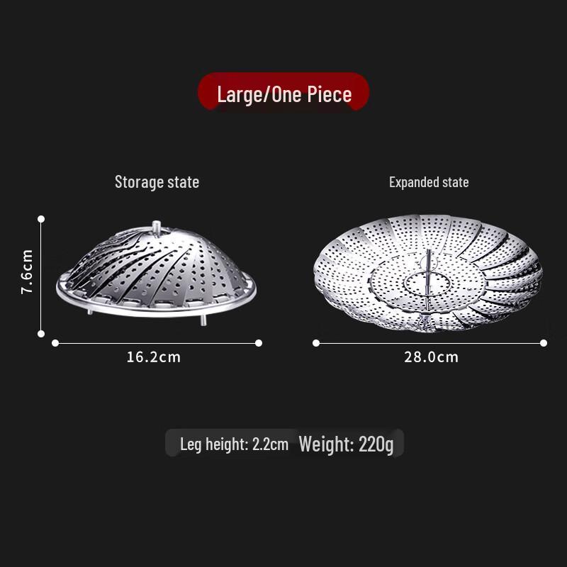 

Qianxing Stainless Steel Foldable Lotus Steamer Rack