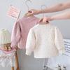 Children Dot Clothing Girls Long Sleeve T-Shirt Soft Fabric Half-High Collar and Puff Sleeves Perfect for Play and School T-Shirts