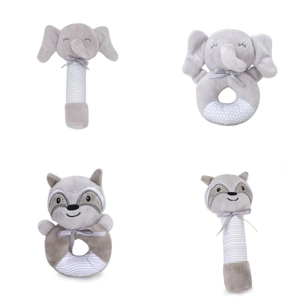 Baby Plush Animal Rattle Toy With Sound And Grasping For Early Education And Development