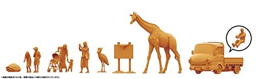 Kaiyodo ARTPLA Tourist and Giraffe Set, Unpainted and Unassembled Plastic Model Kit AP005