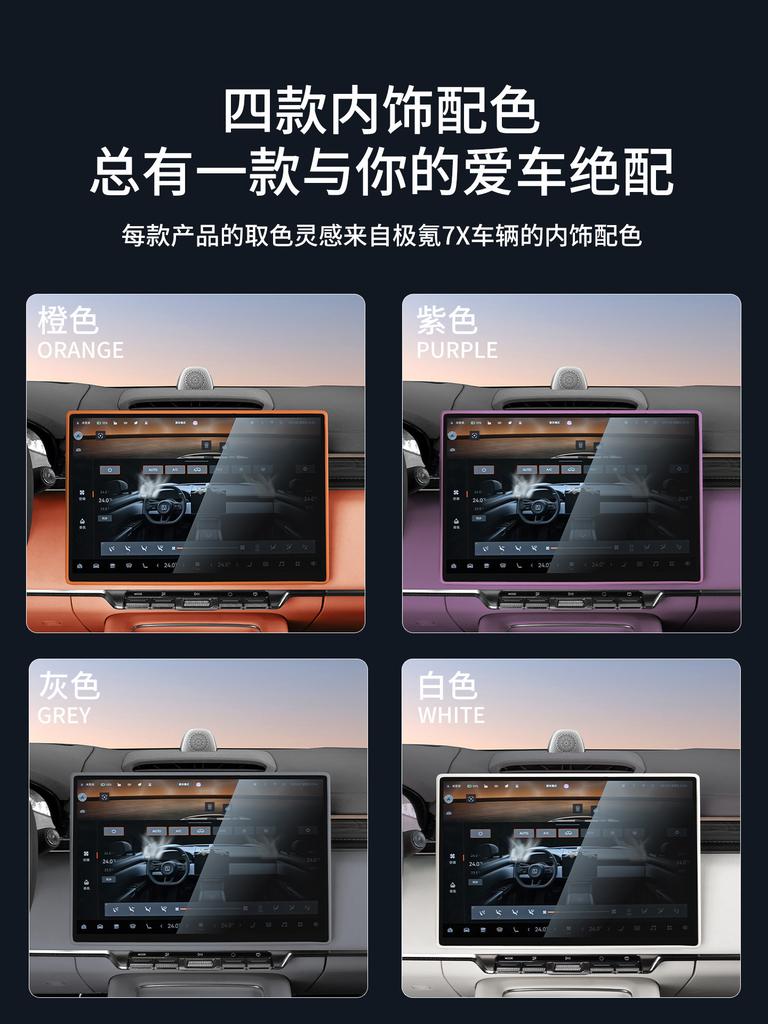 For Zeekr 7X Screen Protector, Central Control, Navigation Screen, Silicone Cover, Car Interior Accessories, Decoration