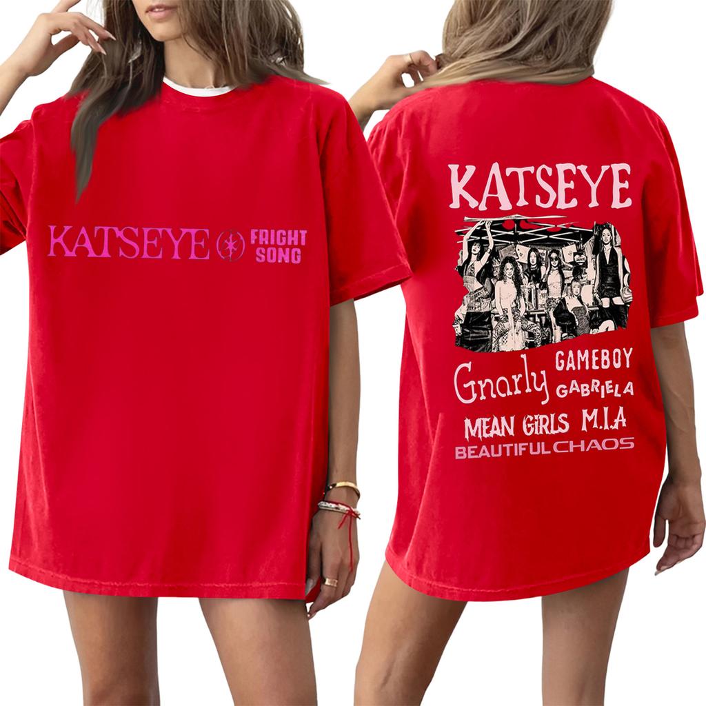 Dam T-shirt med tryck och rund hals och korta ärmar