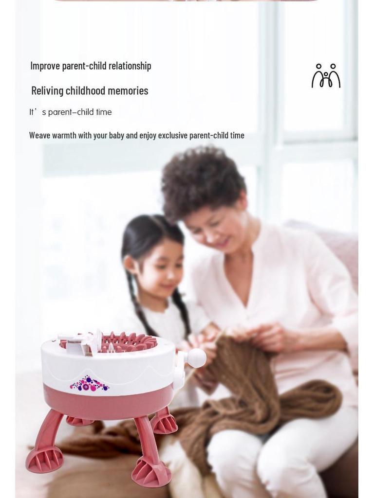 Kompaktní 22jehlový ruční pletací stroj s klikou: DIY Výrobník svetrů a čepic