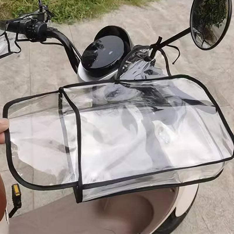 1 Paar Wasserdichte Motorrad-Lenkerabdeckung Lenker-Schutzabdeckung Dicke Langlebige Winddichte Transparente Lenker-Fäustlinge