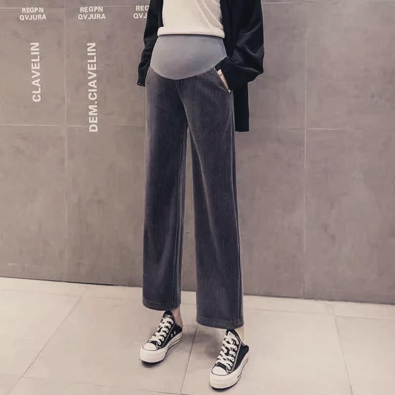 Spring-Fall Maternity Wide-Leg Pants: Lightweight, Loose-Fit, Large-Size Casual Trousers