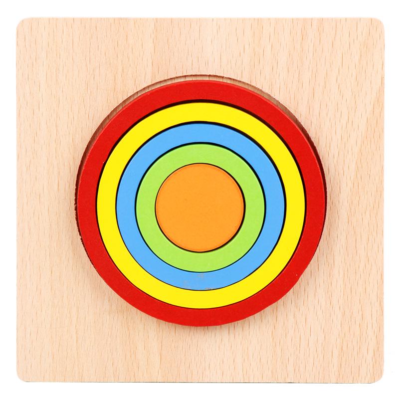 Toddler Puzzles Wooden Toys Montessori Shape Classification Geometric Puzzles Preschool Learning Early Education