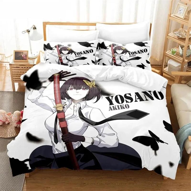 Anime B-Bungo Stray Dogs Duvet Cover Set Soft Wash Cotton Bed 2/3 Piece Summer Comfortable Student Dormitory Home Bedding