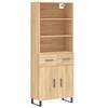 Highboard Sonoma Oak 69.5 x 34 x 180 cm Particleboard