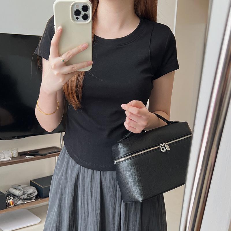 2024 Women's Slim Fit Peach T Short-Sleeve Elastic T-Shirt – Slimming Summer Base Layer Top