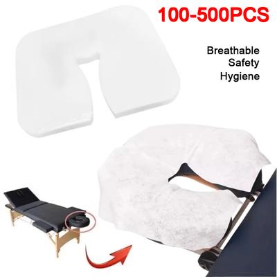 100-500 Peças Descartáveis SPA Almofada de Massagem Facial Toalha Almofada Não Tecida Salão de Beleza Capas de Apoio de Cabeça Kit de Ferramentas de Massagem para Cuidados com a Pele