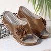Women Sandals Soft Heels Summer Sandals With Wedges Shoes Women Flower Slippers Casual Platform Shoes Plus Size 43