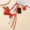 Multipurpose Sausage Dog Key Pendant Sturdy PU Materials Construction with Attention to Detail Daily Casual Wear