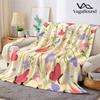 Yellow Red Butterfly Daisy Flannel Blanket Warm Soft Halloween Christmas Decorative Couch Warm Cozy All-Season Gift