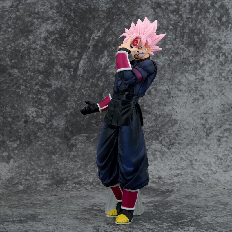 26CM Anime Dragon Ball Zamasu Figure Pink Mask Gray Martial Arts Uniform Dress Up Standing Model Toy Gift Action Figure PVC