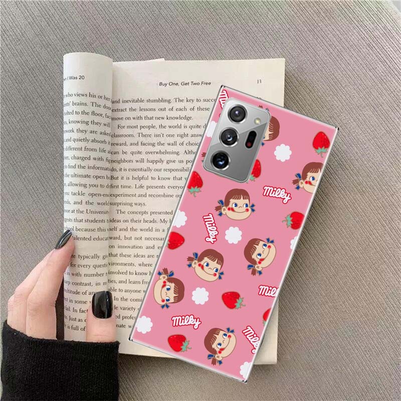 F-Fujiya M-Milky P-Peko C-chan Cartoon Phone Case For Samsung Galaxy S25 Edge S24 S23 FE S22 S26 Ultra S21 S20 S10 Plus Capa