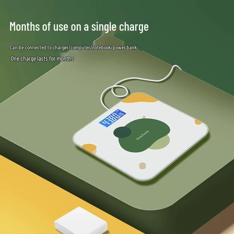 BORO Smart Rechargeable Glass Body Weight Scale (CN version)