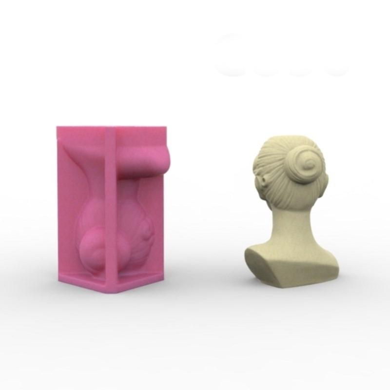 Silicone Vase Molds Succulent Planter Mold Human Head Shape Silicone Flowerpot Mold Suitable for Crafting Vase Planter