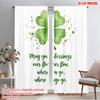 2pcs 2D Flat Printing Window Curtains Lucky Clover Blessings Flow Polyester Without Electricity Birthday Party Perfect for
