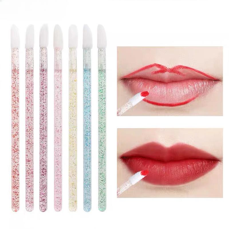 50Pcs Disposable Crystal Lip Brush Lipstick Gloss Wands Eyelash Spoolies Lash Extension Cleaning Applicator Micro Makeup Tools
